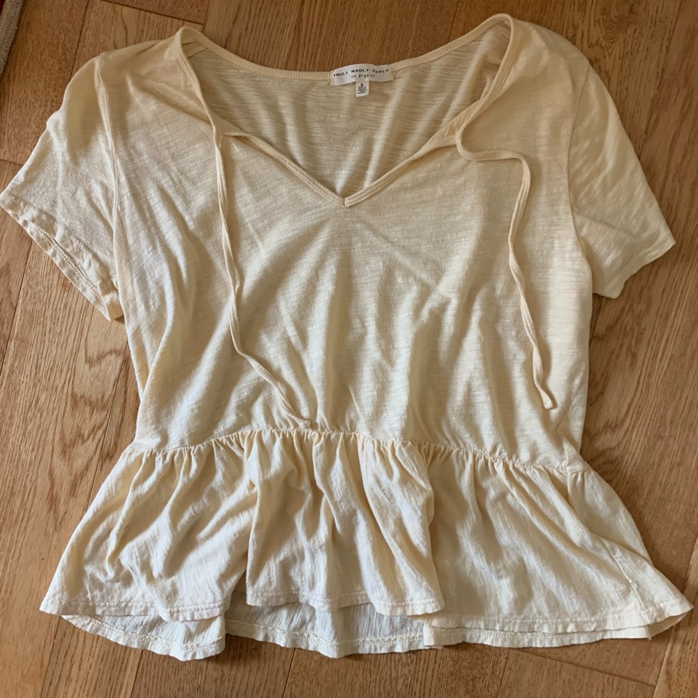 🛑sold🛑Truly madly deeply peplum top